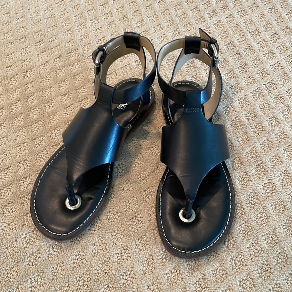 Michael Kors black leather sandals